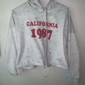 California cropped hoodie